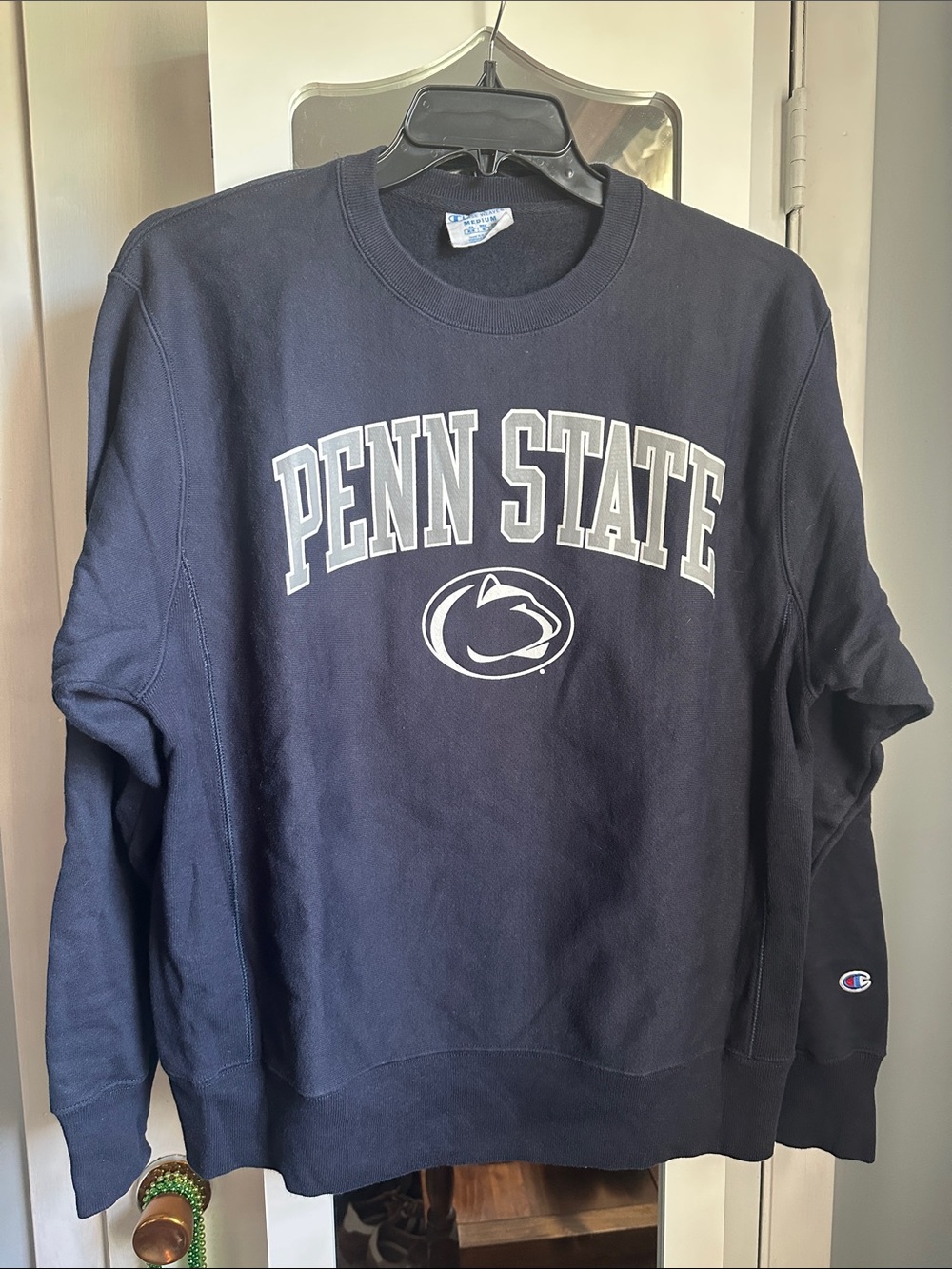 Champion Penn State Navy Blue Crewneck Sweatshirt